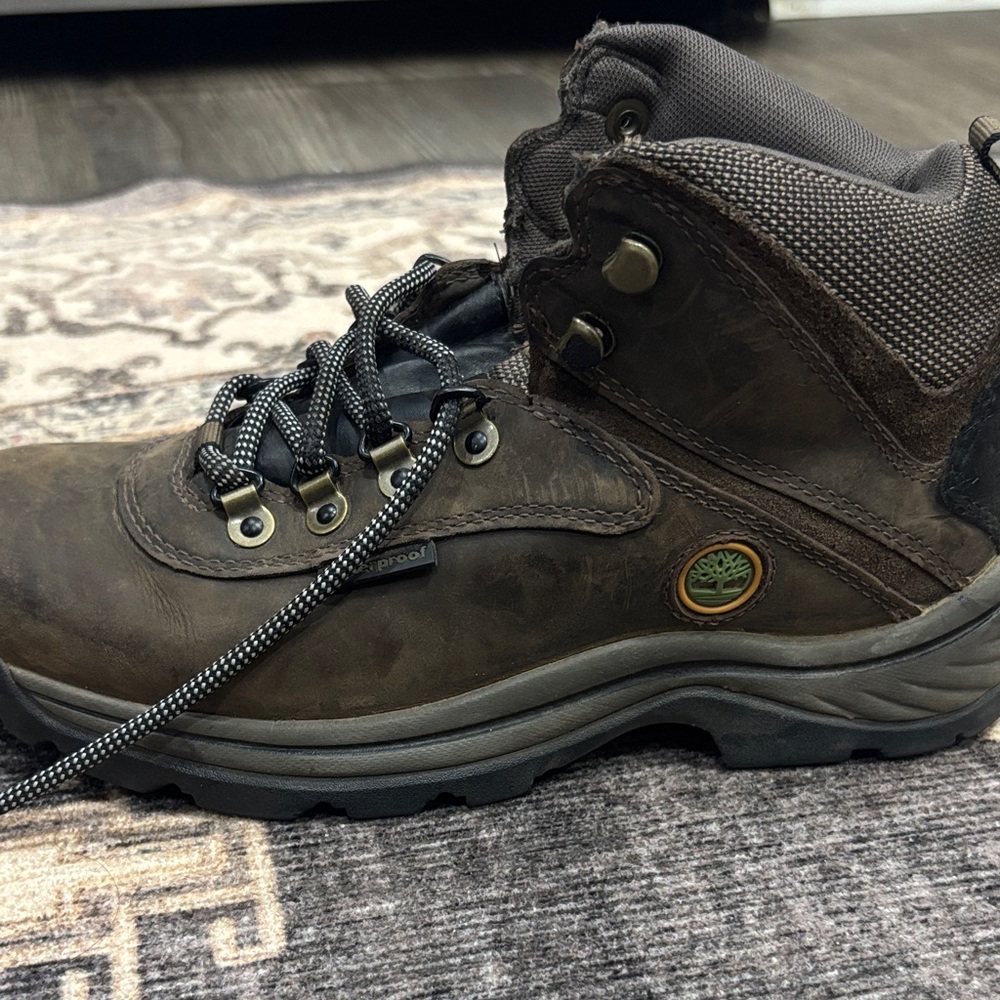Timberland Dark Brown Waterproof Hiking Boot with Black Laces